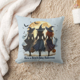  heksen hebben een betoverende Halloween Kussen