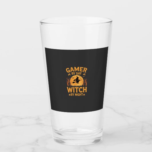 Heksen heks Halloween Gaming Design Glas (Voorkant)