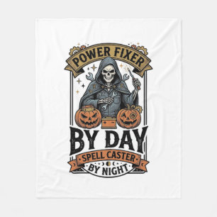 Heksen heks Reparatie Batterij Grappig Halloween T Fleece Deken