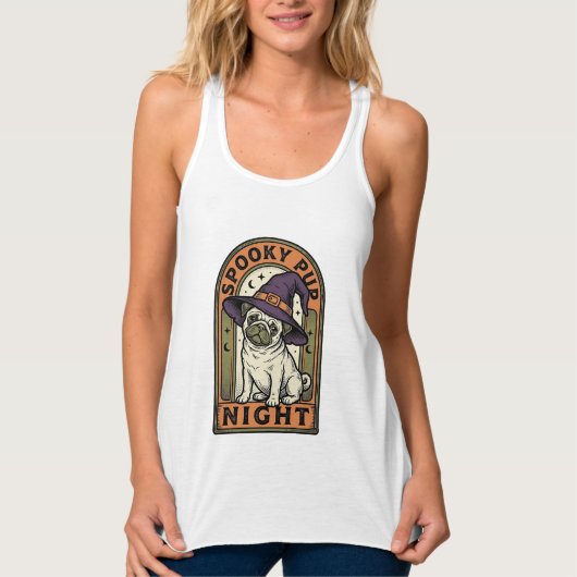 Heksen Hond Halloween T-shirt Ontwerp met Oude Gra (Voorkant)