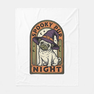 Heksen Honden T-Shirt Ontwerp met Vintage Gravure  Fleece Deken