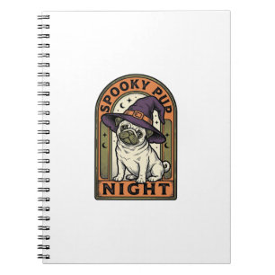 Heksen Honden T-Shirt Ontwerp met Vintage Gravure Notitieboek