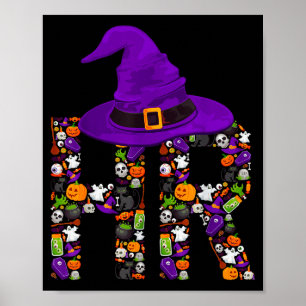 Heksen Hr Personeelszaken Pompoen Halloween Kostuu Poster