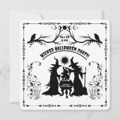Heksen In De Bossen Halloween Feestuitnodiging (Achterkant)