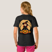 Heksen in Halloween-setting met pompoenen T-shirt (Achterkant volledig)