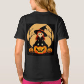 Heksen in Halloween-setting met pompoenen T-shirt (Achterkant)