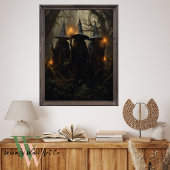 Heksen in het bos Donker Gotisch Halloween Poster
