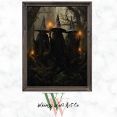 Heksen in het bos Donker Gotisch Halloween Poster