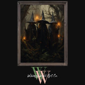 Heksen in het bos Donker Gotisch Halloween Poster