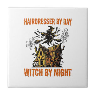 Heksen Kapper Halloween Vintage Salon T-shirt_1 Tegeltje