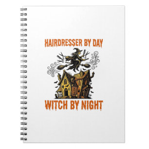Heksen Kapster Halloween Vintage Salon Shirt_1 Notitieboek