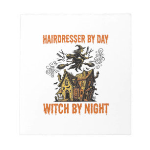 Heksen Kapster Halloween Vintage Salon T-shirt_1 Notitieblok