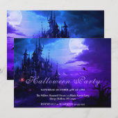 Heksen Kasteel Halloween Feest Uitnodiging (Voorkant / Achterkant)