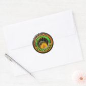 Heksen kasteel Halloween groet Ronde Sticker (Envelop)