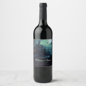 Heksen Kasteel Halloween Wijn Etiket (Voorkant)