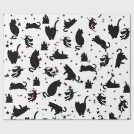 Heksen, Katten & Kasteel Silhouette inpakpapier