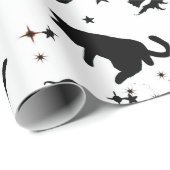 Heksen, Katten & Kasteel Silhouette inpakpapier (Rol Hoek)