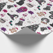 Heksen Kerstpatroon Cadeaupapier (Hoek)