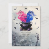 Heksen ketel Halloween Baby Geslacht onthullen Kaart (Voorkant)