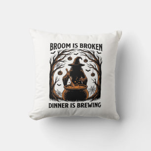 Heksen kookshirt Grappig Halloween Ketel Ontwerp Kussen