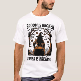 Heksen kookshirt Grappig Halloween Ketelontwerp T-shirt