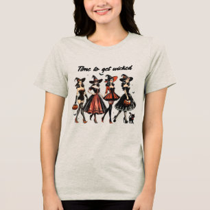  heksen krijgen slechte Halloween Tri-Blend Shirt