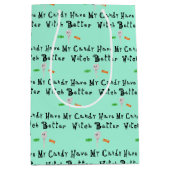 Heksen kunnen beter mijn Snoep hebben | Zwarte let Medium Cadeauzakje (Voorkant)