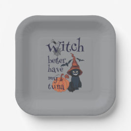 Heksen kunnen beter mijn tonijn hebben papieren bordje