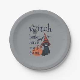 Heksen kunnen beter mijn tonijn hebben papieren bordje