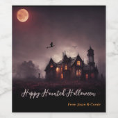 Heksen Lair Halloween Wijn Etiket (Enkel label)