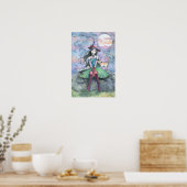 Heksen Lapjeskatten Maan Kunstprint Poster (Keuken)