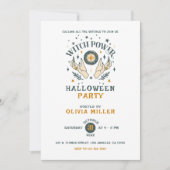 Heksen macht spooky Halloween Party uitnodiging (Voorkant)