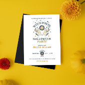 Heksen macht spooky Halloween Party uitnodiging