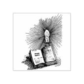 Heksen Magic Spells Boek Kaars Witchcraft kunst Rubberstempel (Afrduk)