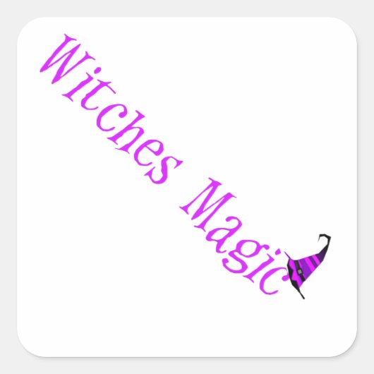 Heksen Magisch Pet Vierkante Sticker (Voorkant)