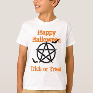heksen magische pentagram trick or treat t-shirt
