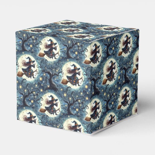 Heksen, manen en kronkelende bomen bedankdoosjes (Achterkant)