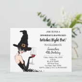 Heksen meisjes avondje uit Halloween Verjaardagsfe Kaart (Staand voorkant)