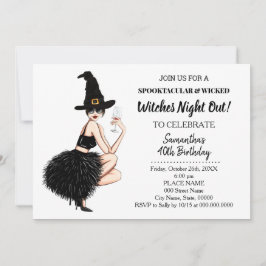 Heksen meisjes avondje uit Halloween Verjaardagsfe Kaart