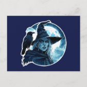 Heksen met een raaf - Halloween Fan Fun 2 Briefkaart (Voorkant)