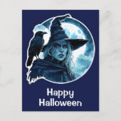 Heksen met een raaf - Halloween Fan Fun 2 Briefkaart (Voorkant)