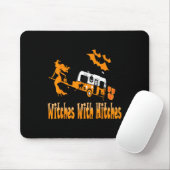 Heksen Met Hitches Camping Fun Halloween Muismat (Met muis)