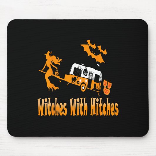 Heksen Met Hitches Camping Fun Halloween Muismat (Voorkant)