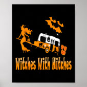 Heksen Met Hitches Camping Fun Halloween Poster (Voorkant)