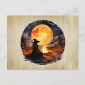 Heksen met kaarsen en vuur - Wicca Halloween 1 Briefkaart (Voorkant)