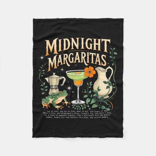 Heksen Midnight Margaritas Soky Tail Fleece Deken (Voorkant)
