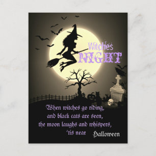 Heksen Nacht, Halloween Briefkaart