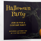 Heksen nacht Halloween Party Drieluik Uitnodiging (Binnenzijde eerst)