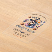 Heksen Nacht Halloween Party Uitnodiging (Laagn)