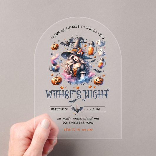 Heksen Nacht Halloween Party Uitnodiging (Insitu (Draagbaar))